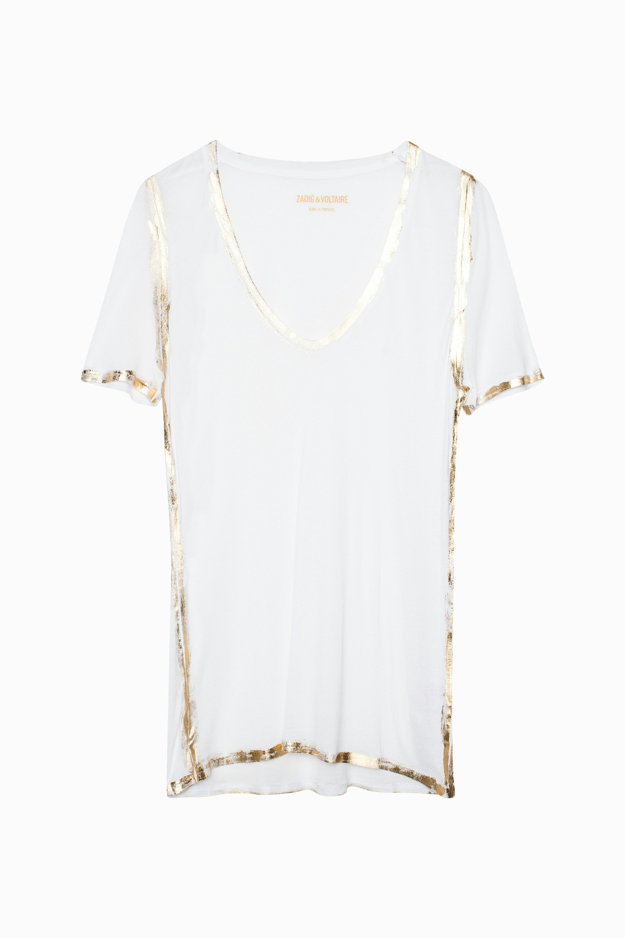 Tino Gold T-Shirt - Metallic finish modal T-shirt